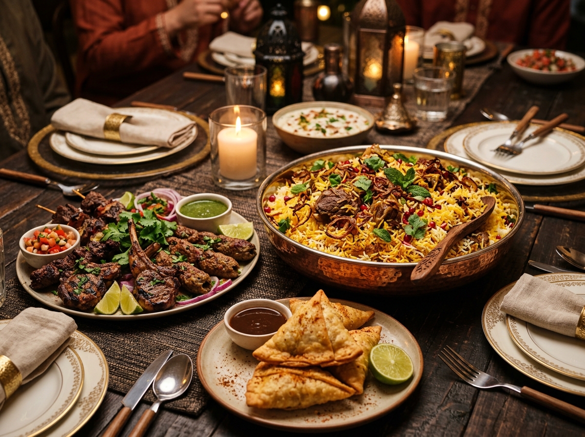 Signature Eid feast dishes and charcoal grilled meats at James Street Cafe & Grill